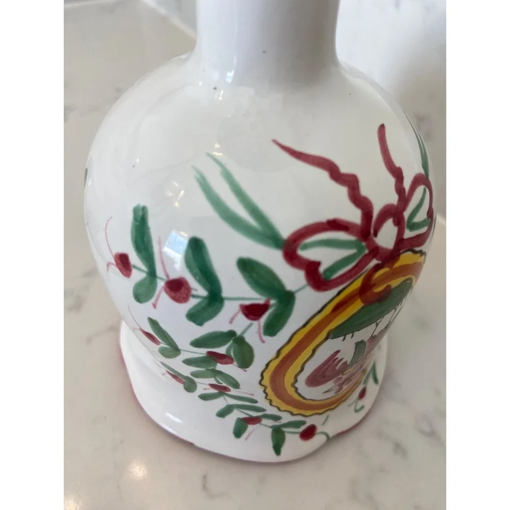 Vintage Italian Ceramic Goblet with Rooster‎